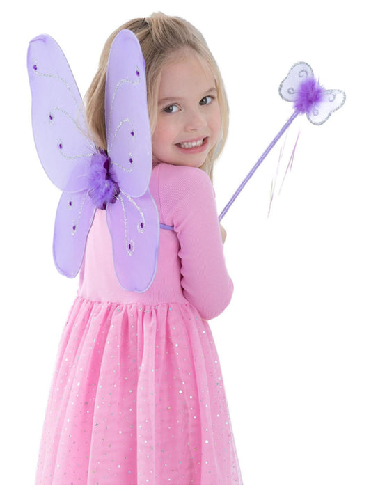 Butterfly Wings & Wand, Purple Wholesale