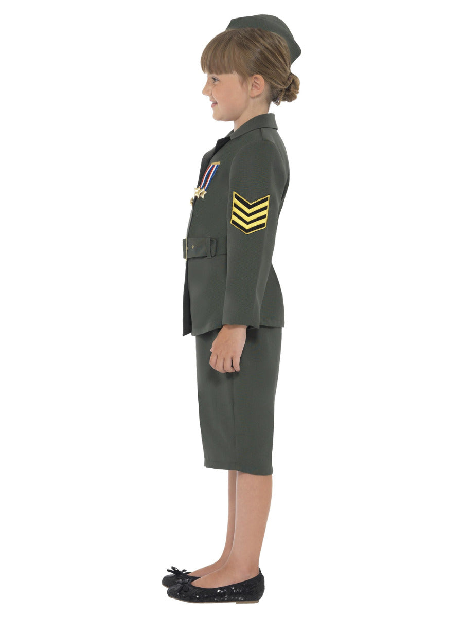 WW2 Army Girl Costume, Childs Wholesale