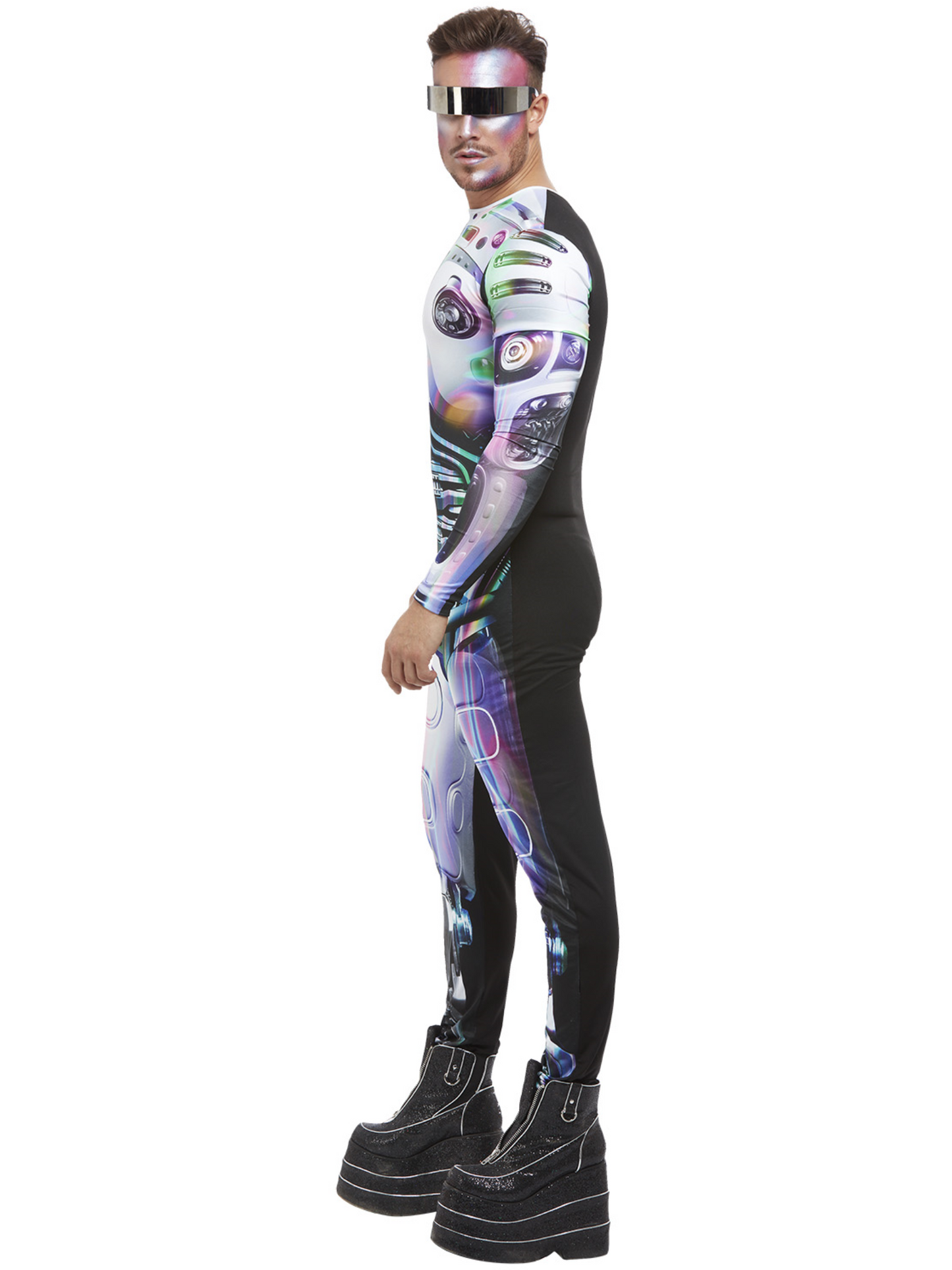 Cyber Space Alien Costume, Multi  WHOLESALE