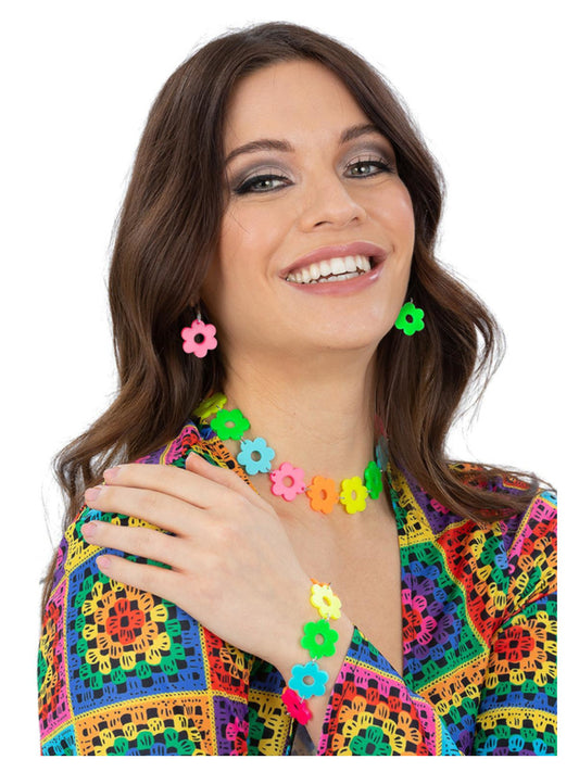 Neon Flower Power Jewellery Set Wholesale