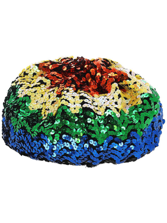 Sequin Beret, Rainbow Wholesale