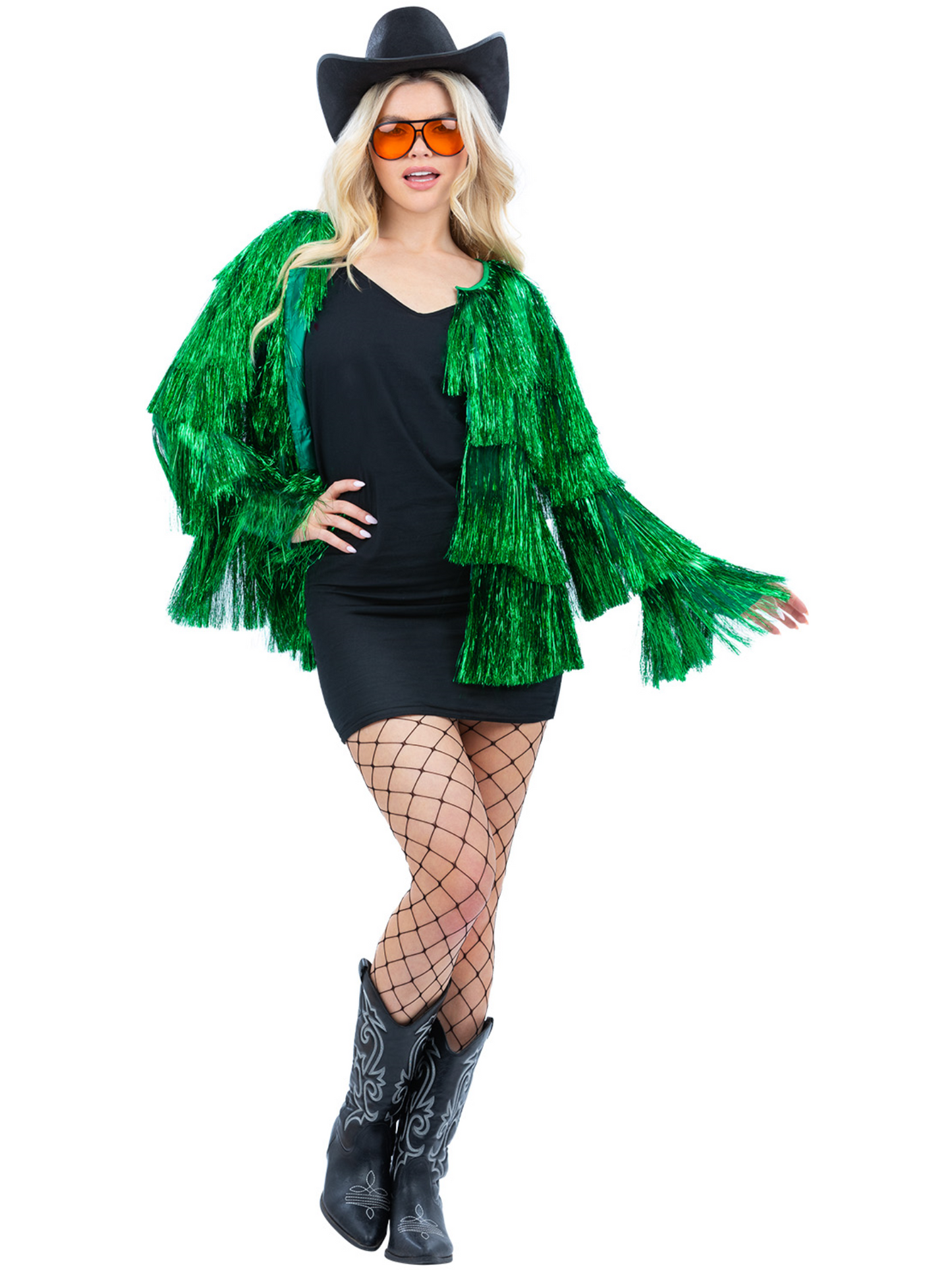 Fever Tinsel Festival Jacket, Green Wholesale