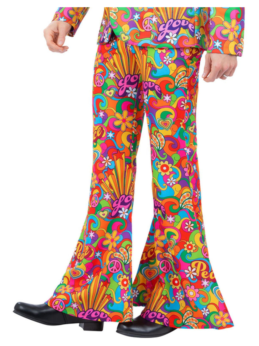 Mens Rainbow Peace Flared Trousers Alternative 1