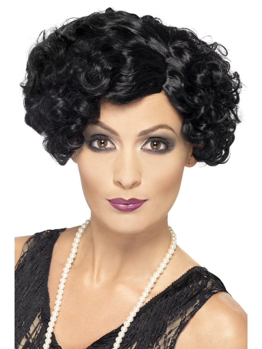 20s Flirty Flapper Wig, Short, Black Wholesale