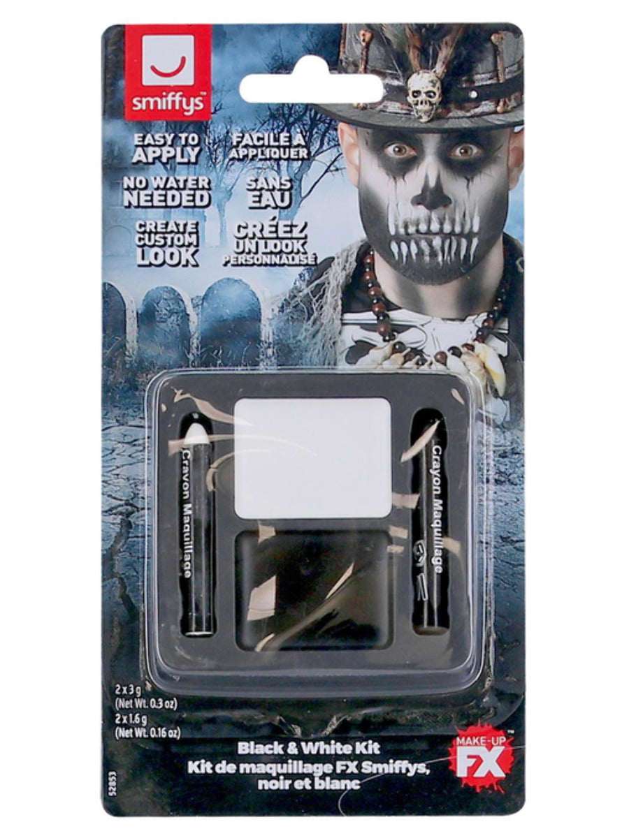 Smiffys Make-Up FX, Black & White Kit Wholesale