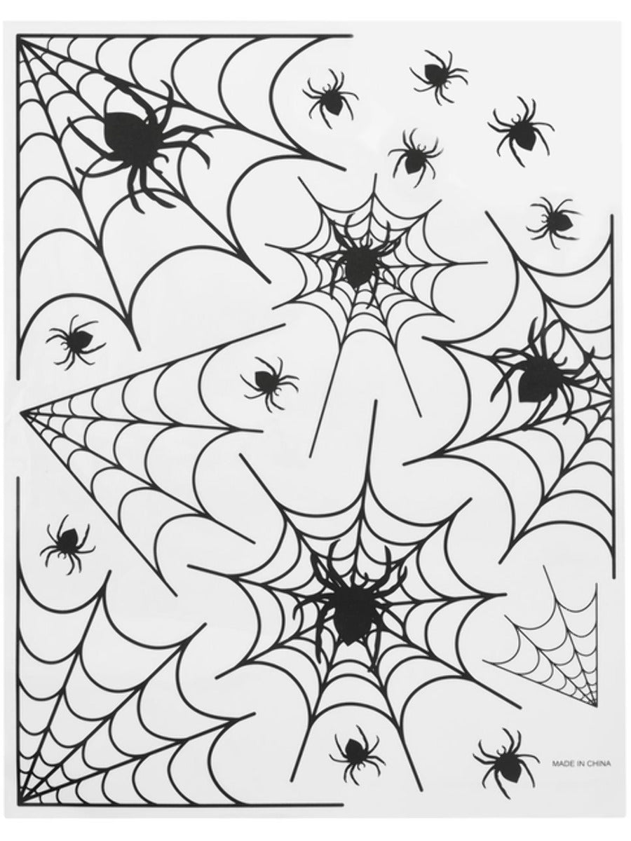 Spider Window Stickers, 1 Sheet Wholesale