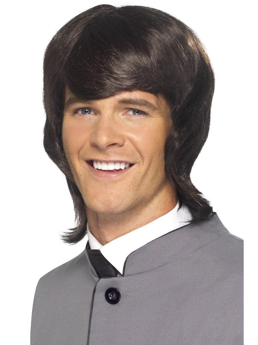 60s Male Mod Wig, Brown, Long Wholesale