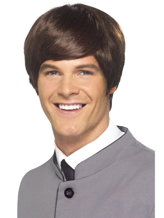 60s Male Mod Wig, Brown, Short Wholesale