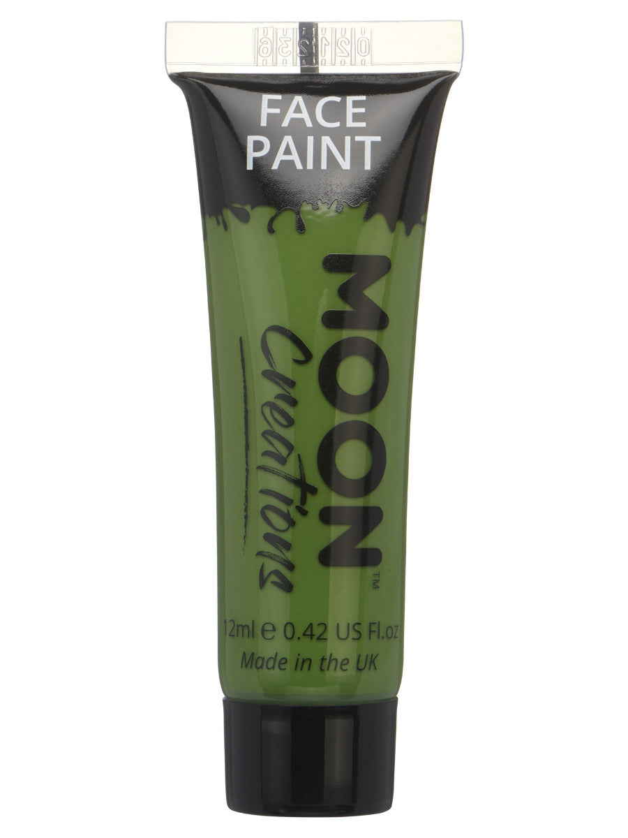 Moon Creations Face & Body Paint, Green, 12ml Single