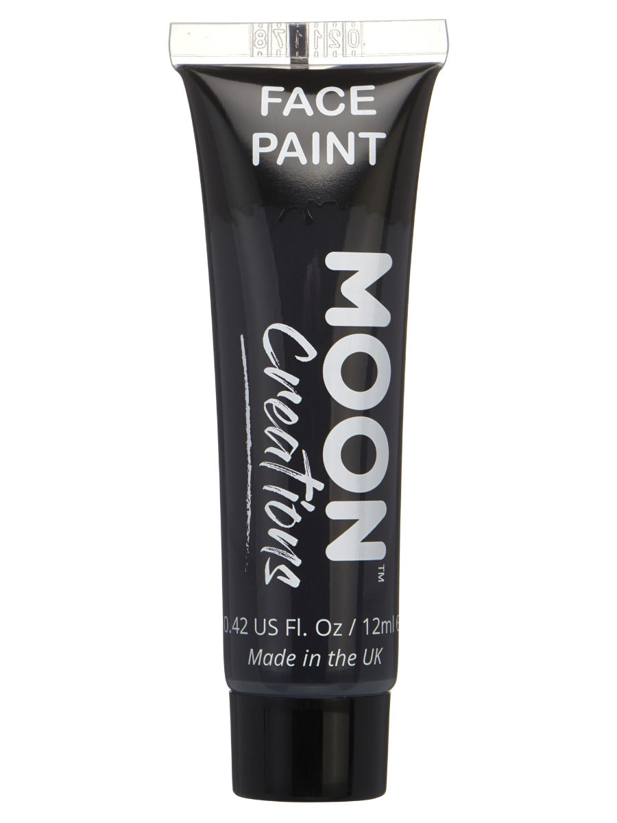 Moon Creations Face & Body Paint, Black, 12ml Single