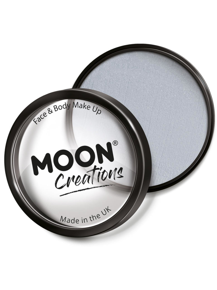 Moon Creations Pro Face Paint Cake Pot, Light Grey, 36g Single