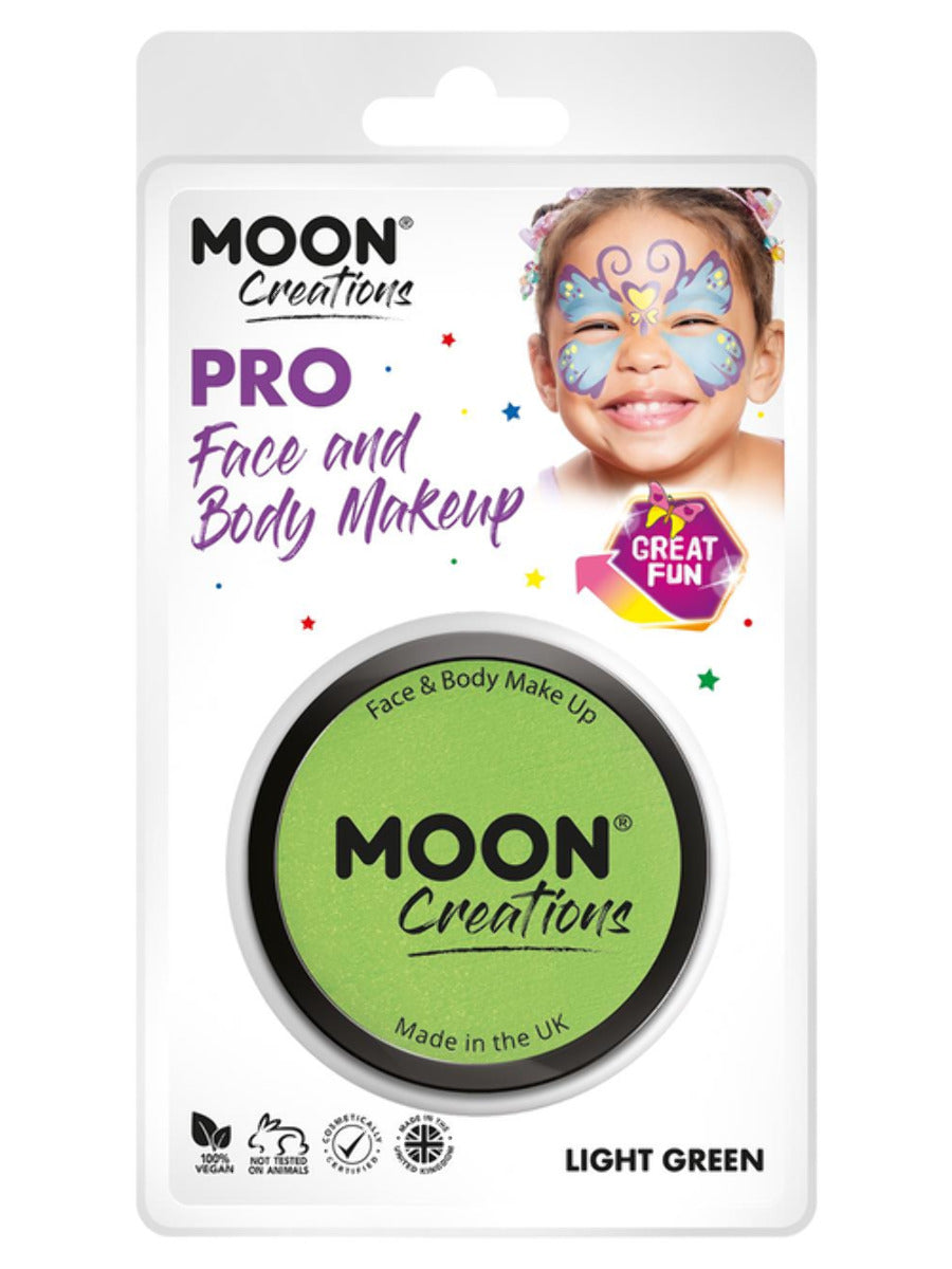 Moon Creations ProFace Paint Cake Pot, Light Green, 36g Clamshell