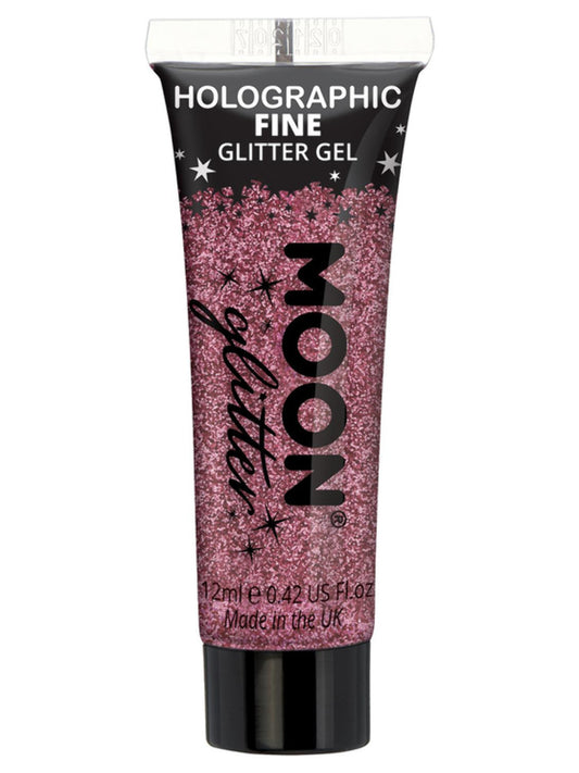 Moon Glitter Holographic Fine Glitter Gel, Pink, Single, 12ml