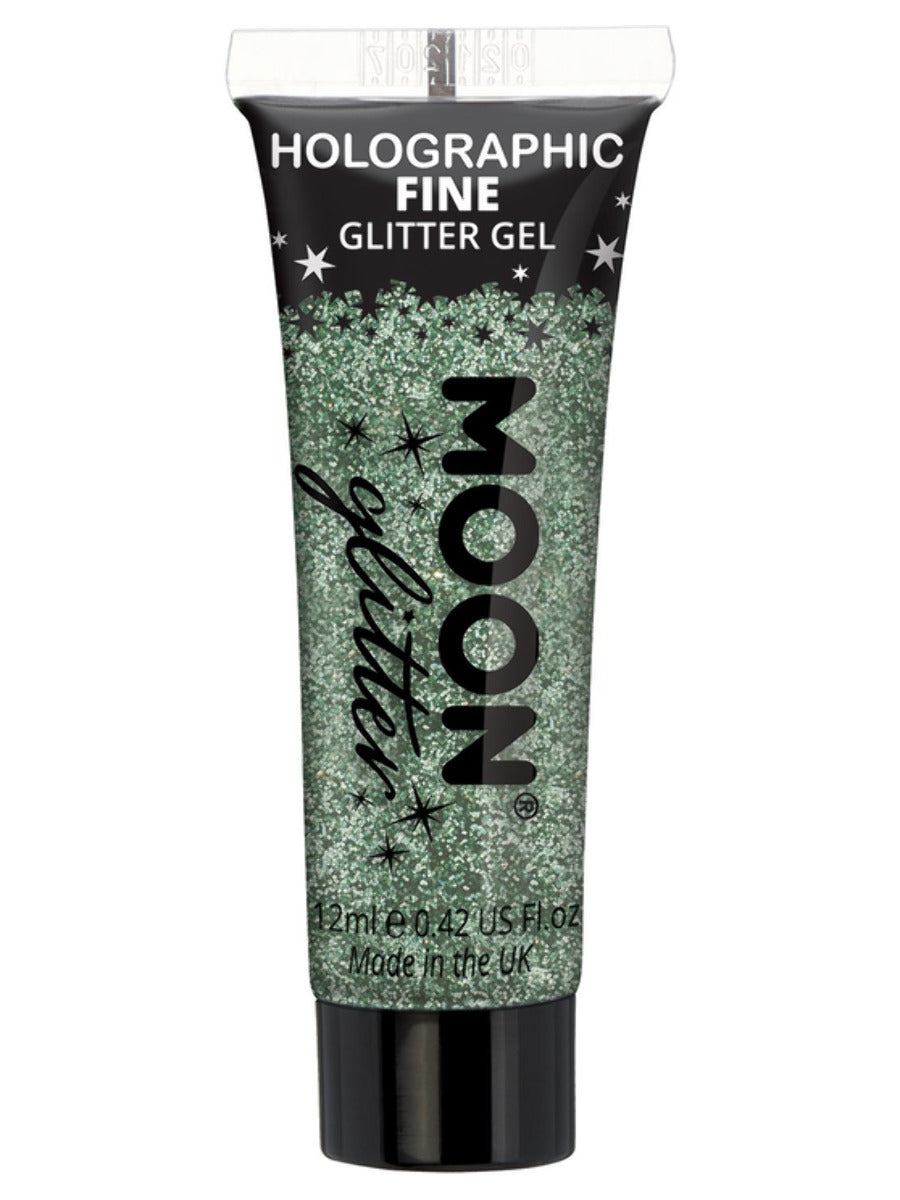 Moon Glitter Holographic Fine Glitter Gel, Green, Single, 12ml