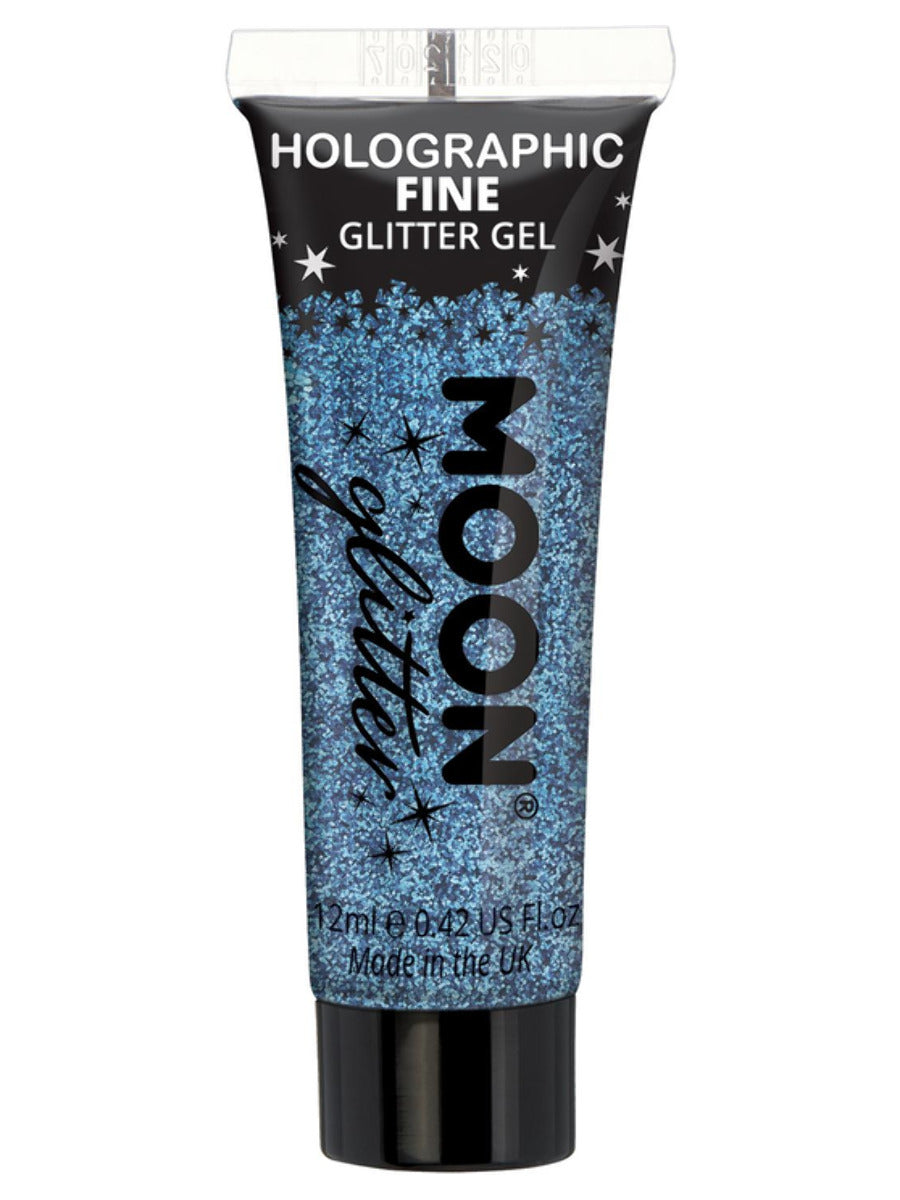 Moon Glitter Holographic Fine Glitter Gel, Blue, Single, 12ml