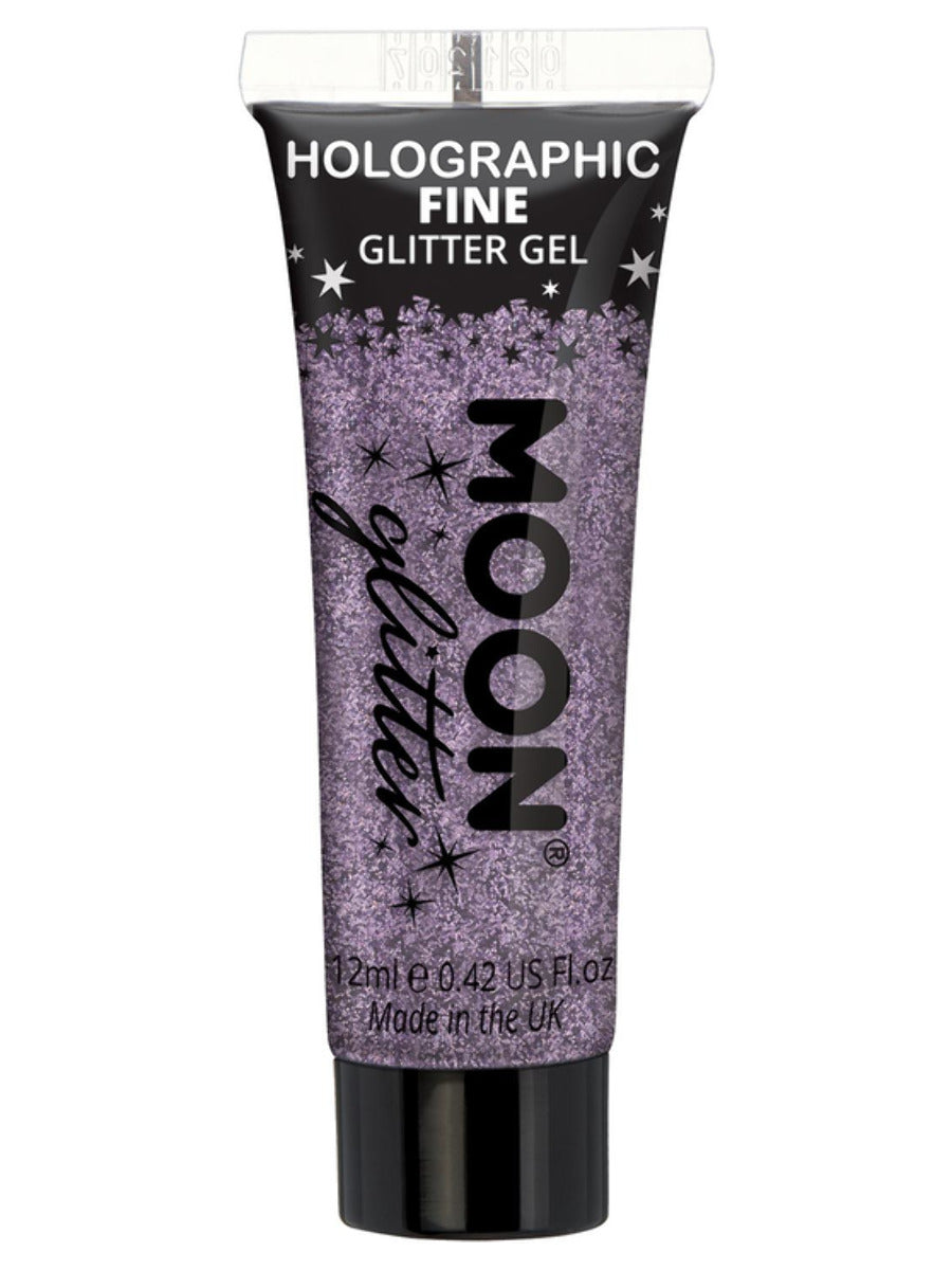 Moon Glitter Holographic Fine Glitter Gel, Purple, Single, 12ml