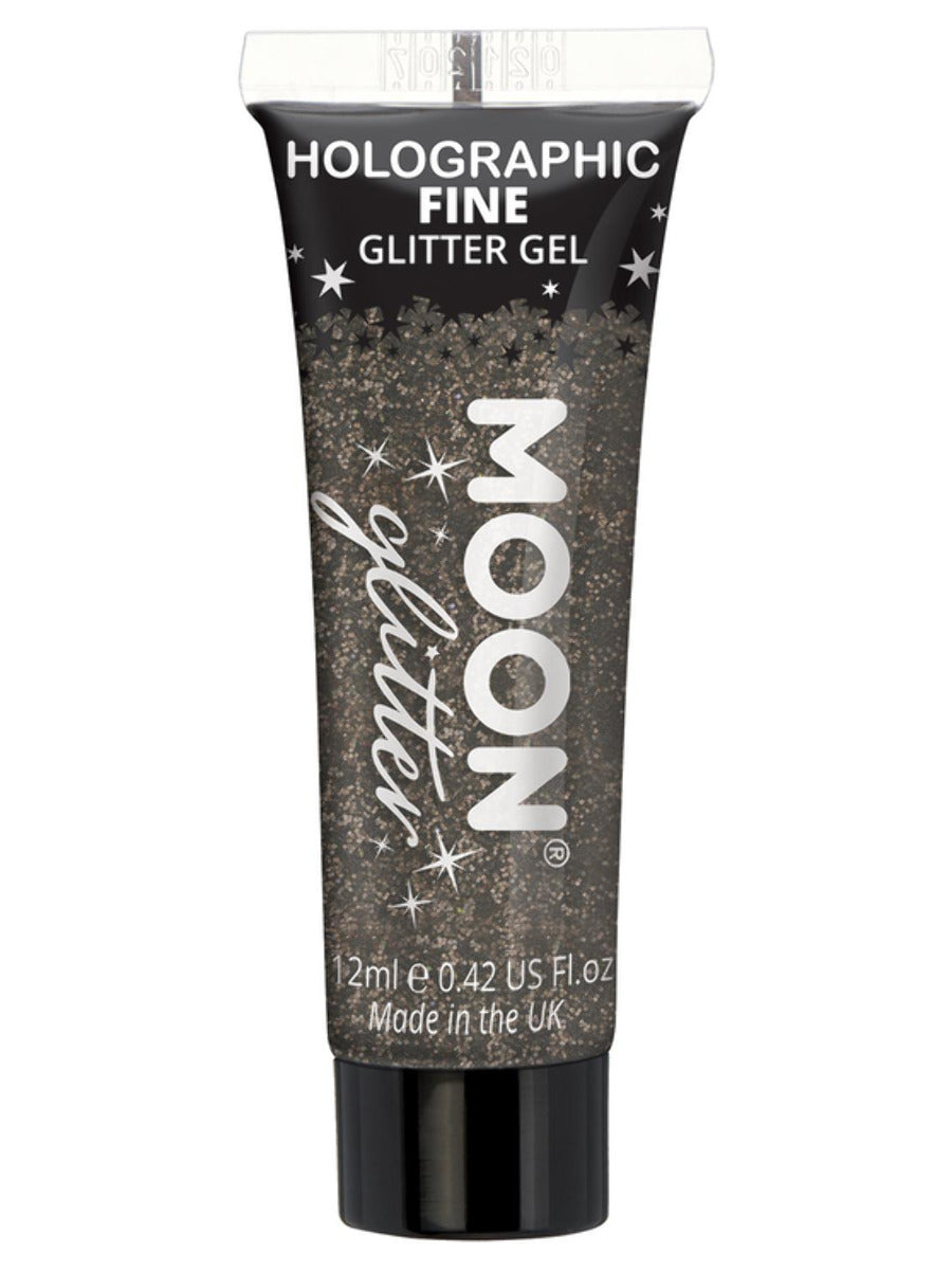 Moon Glitter Holographic Fine Glitter Gel, Black, Single, 12ml