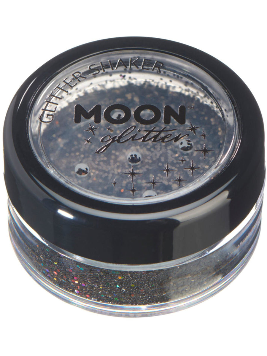 Moon Glitter Holographic Glitter Shakers, Black, Single, 5g