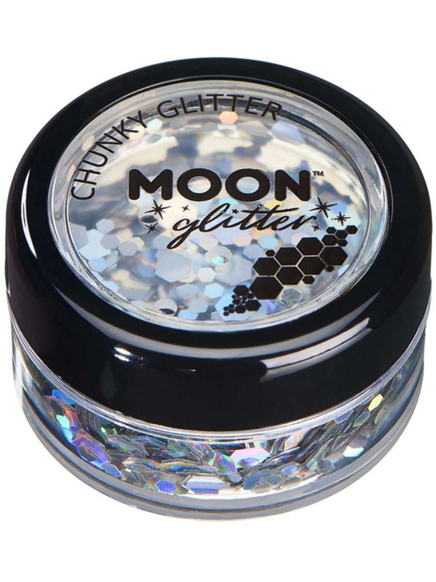 Moon Glitter Holographic Chunky Glitter, Silver, Single, 3g