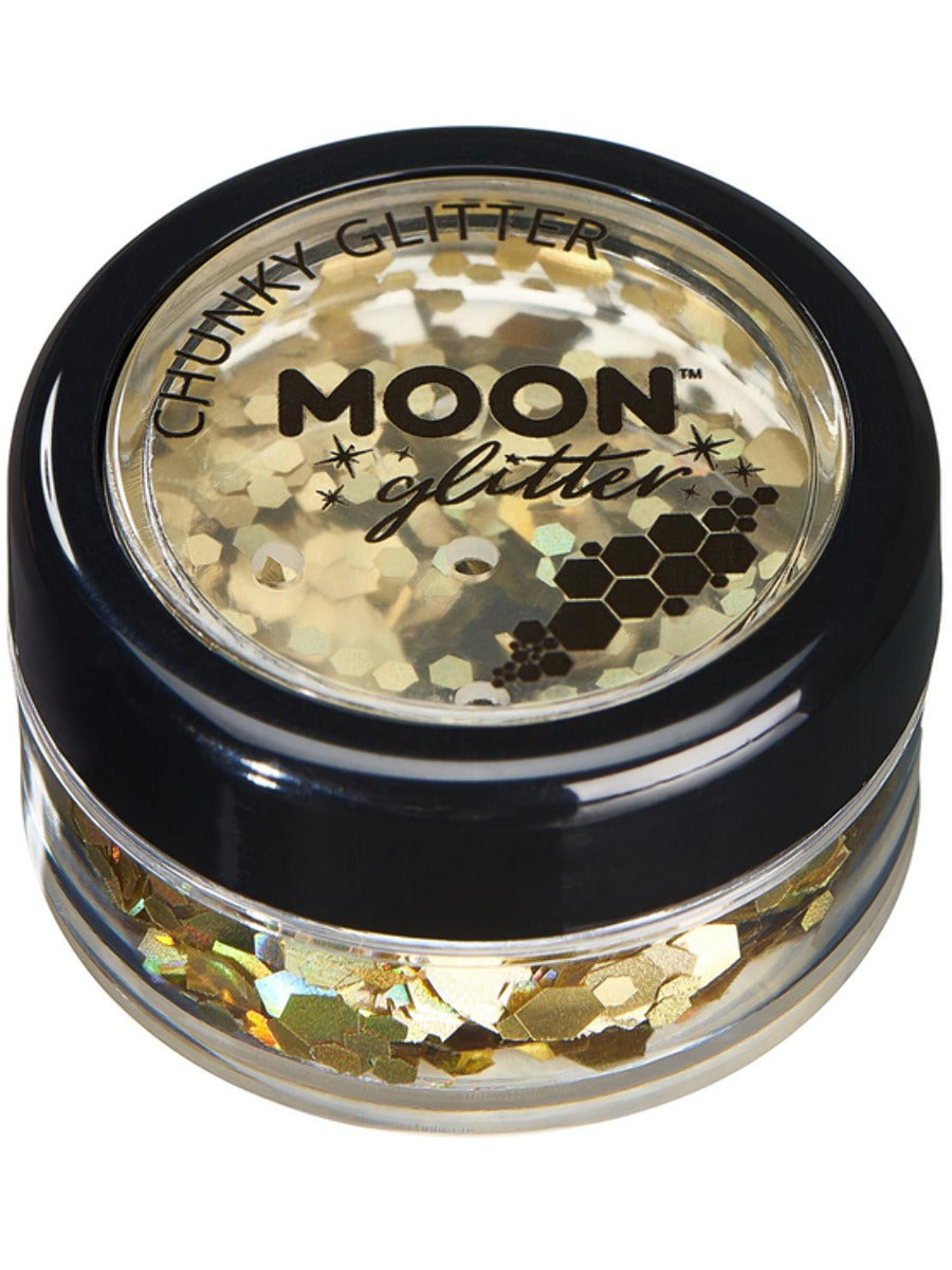 Moon Glitter Holographic Chunky Glitter, Gold, Single, 3g