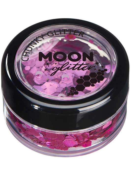 Moon Glitter Holographic Chunky Glitter, Pink, Single, 3g