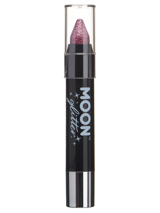 Moon Glitter Holographic Body Crayons, Pink, Single, 3.2g