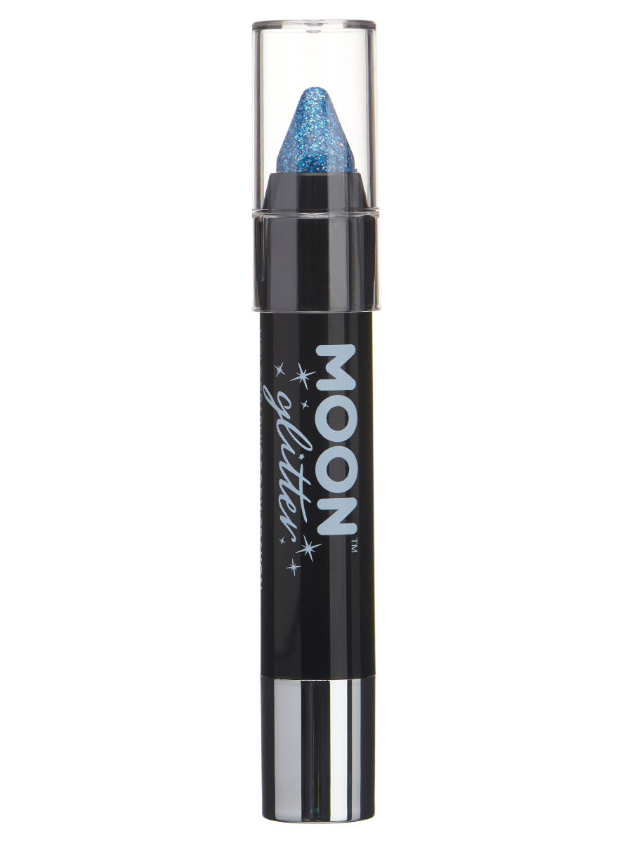 Moon Glitter Holographic Body Crayons, Blue, Single, 3.2g