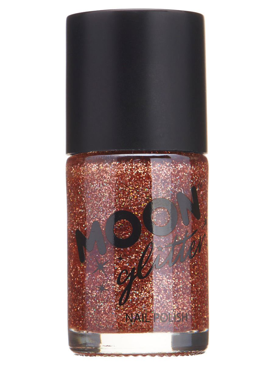 Moon Glitter Holographic Nail Polish, Rose Gold, Single, 14ml