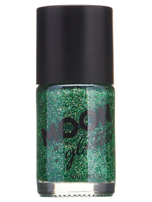 Moon Glitter Holographic Nail Polish, Green, Single, 14ml