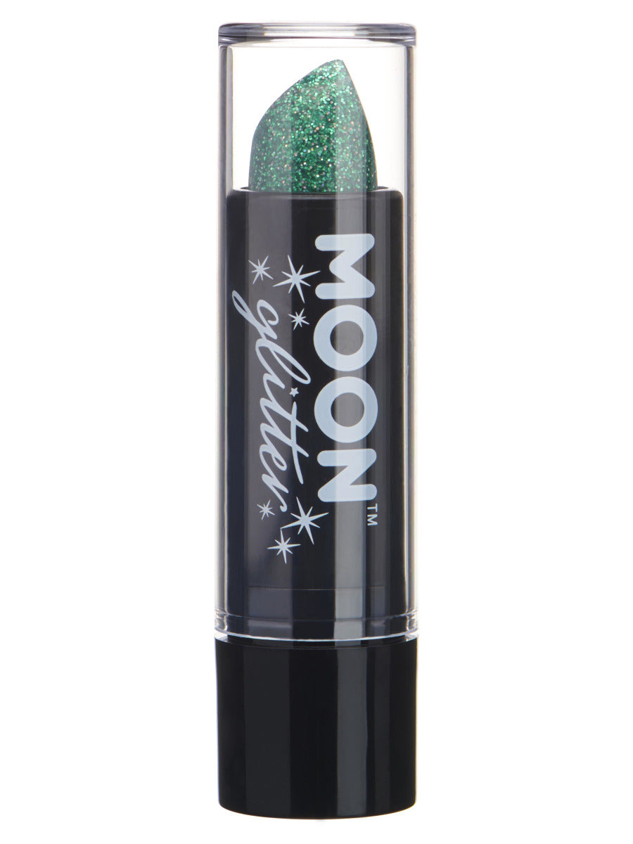 Moon Glitter Holographic Glitter Lipstick, Green, Single, 4.2g