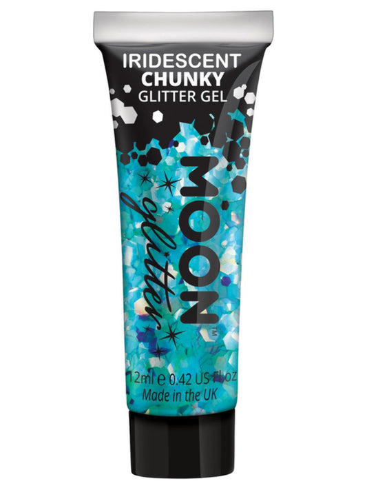 Moon Glitter Iridescent Chunky Glitter Gel, Blue, Single, 12ml