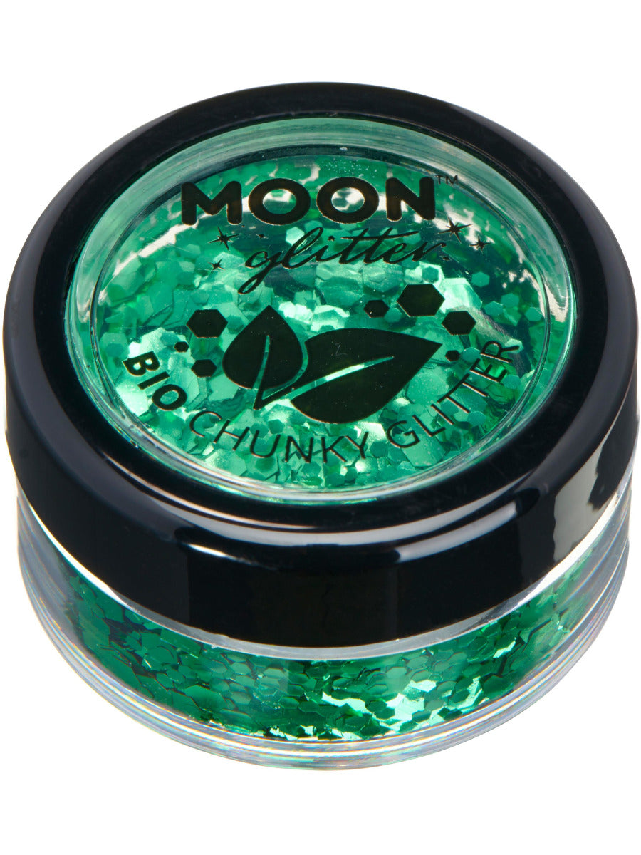 Moon Glitter Bio Chunky Glitter, Green, Single, 3g