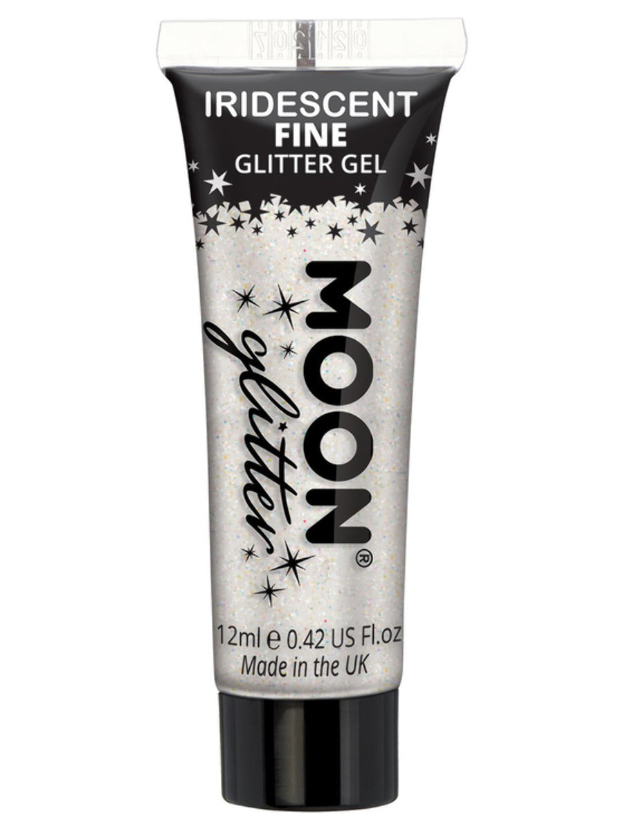 Moon Glitter Iridescent Glitter Gel, White, Single, 12ml