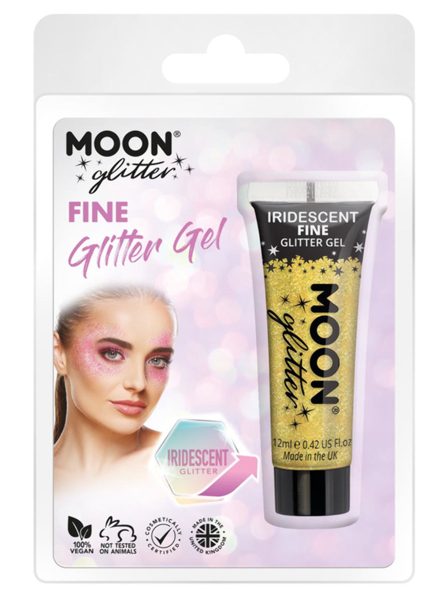 Moon Glitter Iridescent Glitter Gel, Yellow, Clamshell, 12ml