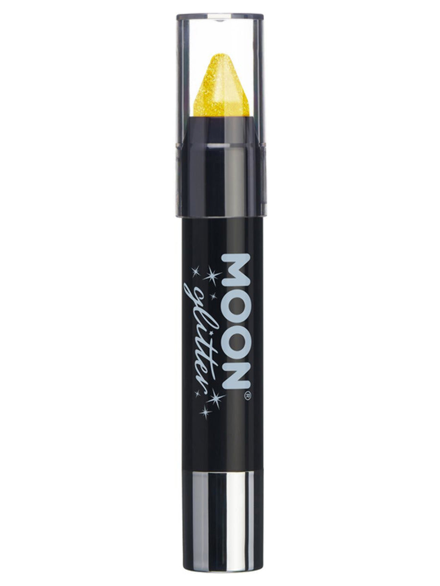 Moon Glitter Iridescent Body Crayons, Yellow, Single, 3.2g