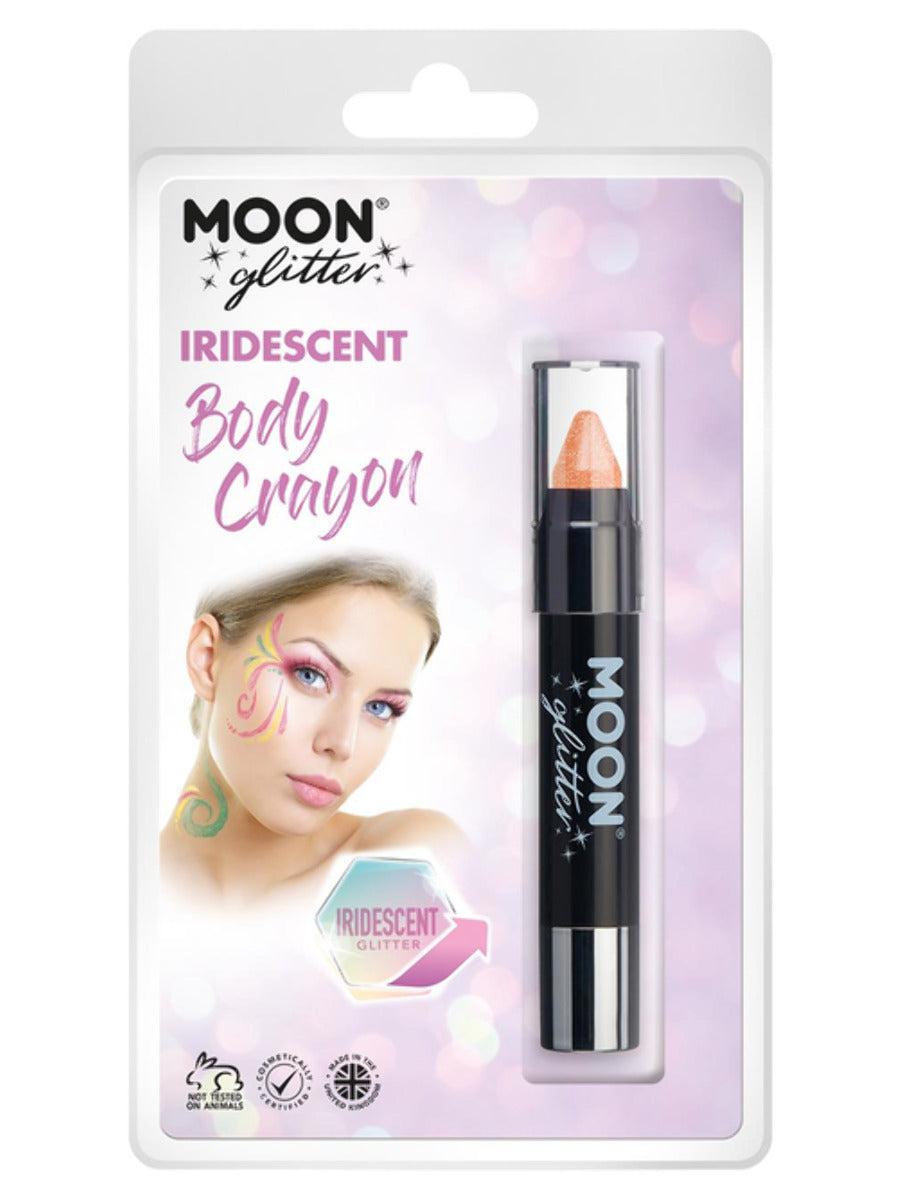 Moon Glitter Iridescent Body Crayons, Orange, Clamshell, 3.2g