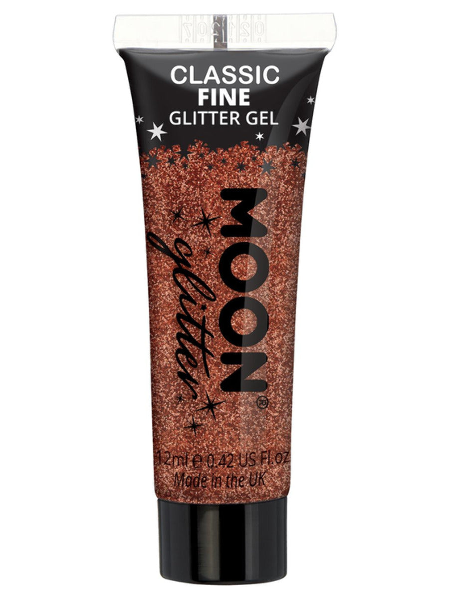 Moon Glitter Classic Fine Glitter Gel, Copper Bronze, Single, 12ml