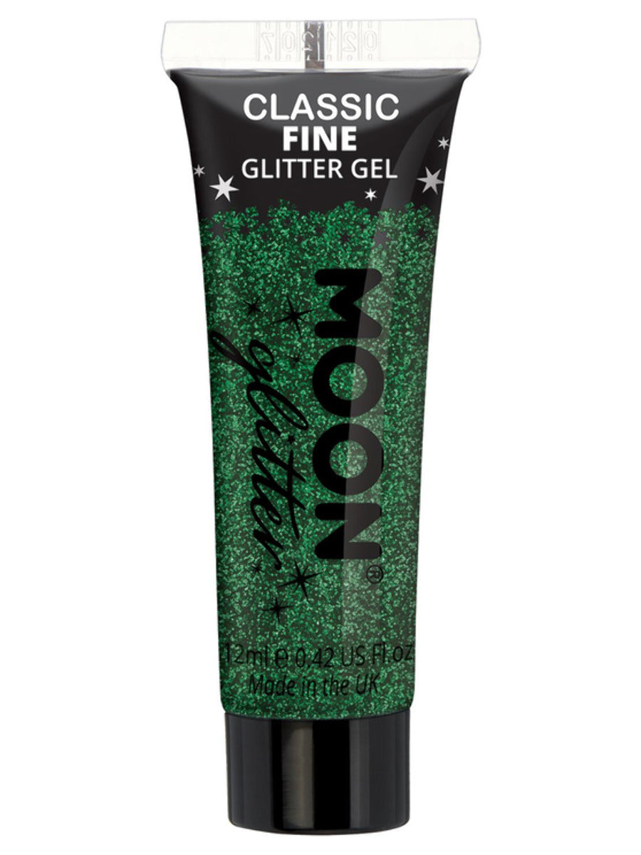 Moon Glitter Classic Fine Glitter Gel, Green, Single, 12ml