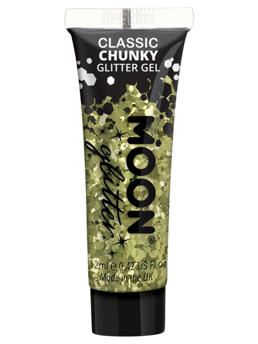 Moon Glitter Classic Chunky Glitter Gel, Gold, Single, 12ml