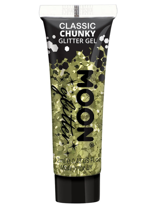 Moon Glitter Classic Chunky Glitter Gel, Gold, Single, 12ml