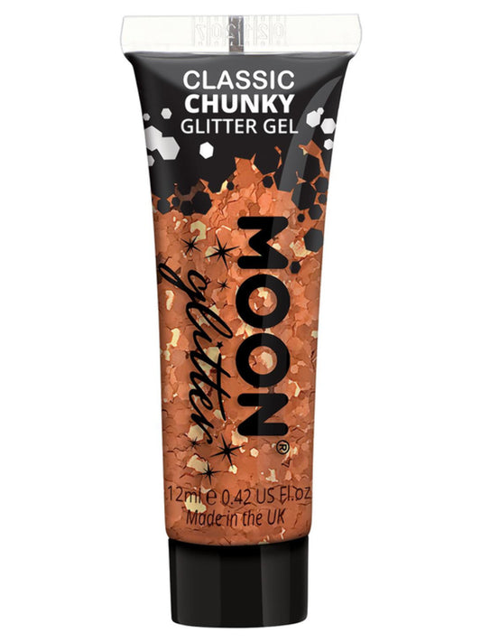 Moon Glitter Classic Chunky Glitter Gel, Copper Bronze, Single, 12ml