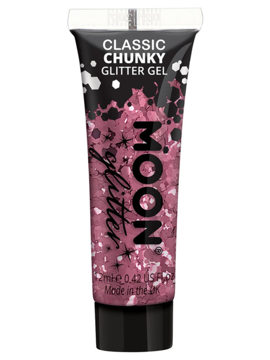 Moon Glitter Classic Chunky Glitter Gel, Pink, Single, 12ml