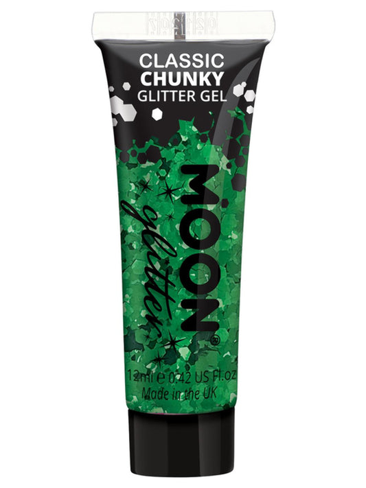 Moon Glitter Classic Chunky Glitter Gel, Green, Single, 12ml