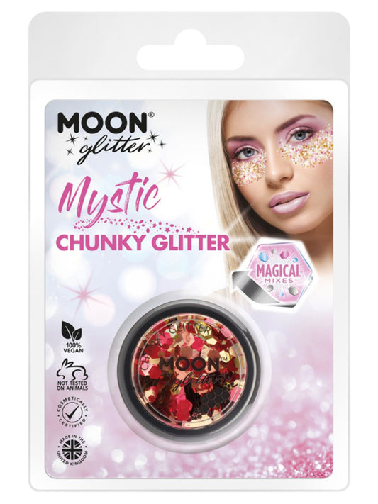 Moon Glitter Mystic Chunky Glitter, Mixed Colours, Clamshell, 3g, Autumn