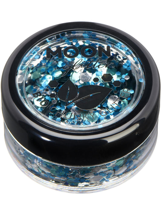 Moon Glitter Mystic Bio Chunky Glitter, Mixed Colours, Single, 3g, Glacier