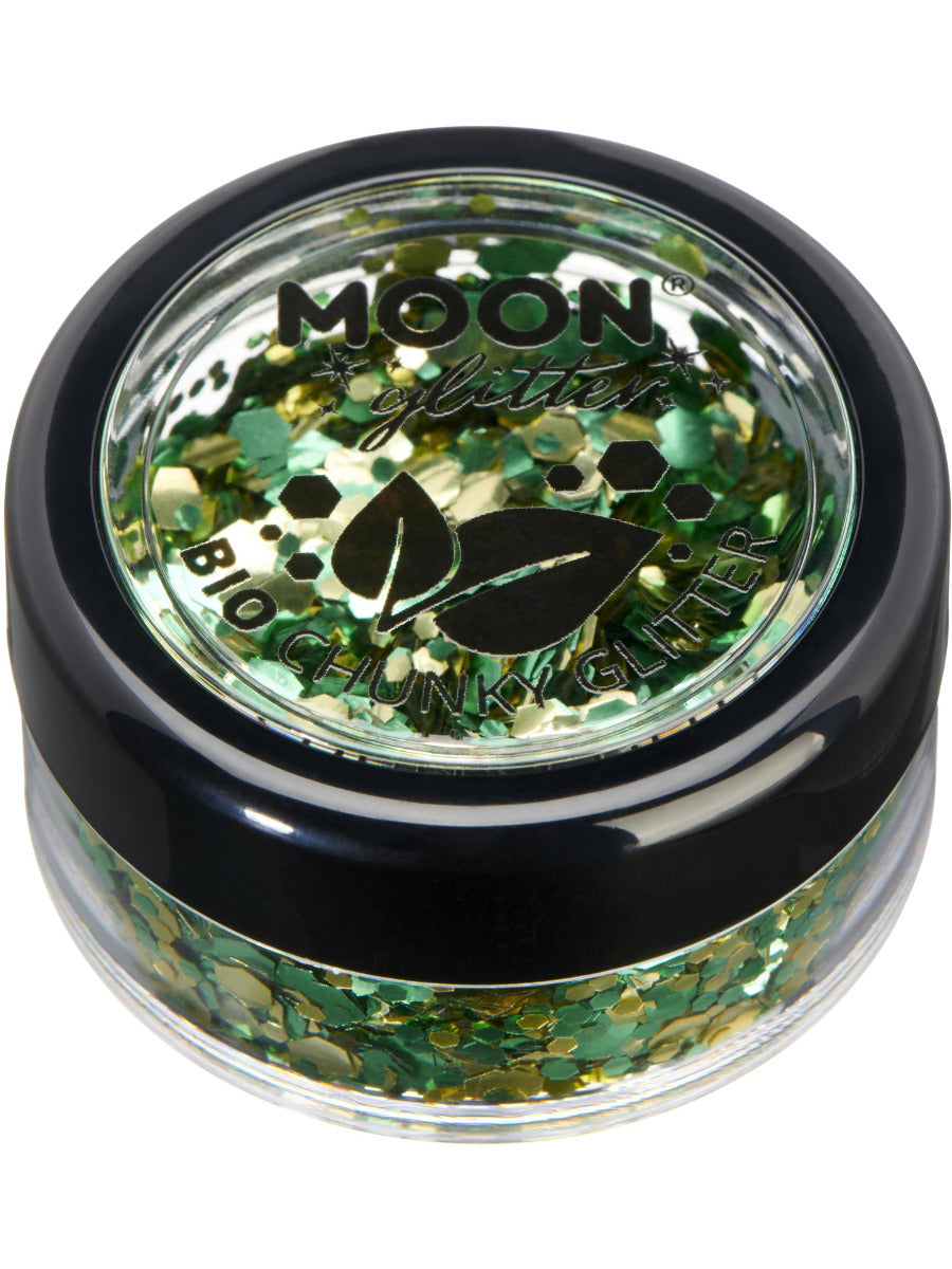 Moon Glitter Mystic Bio Chunky Glitter, Mixed Colours, Single, 3g, Shamrock