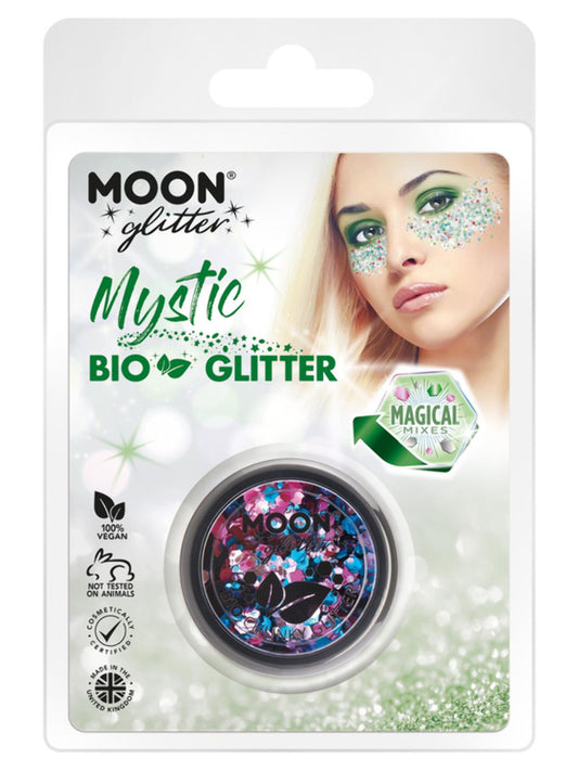 Moon Glitter Mystic Bio Chunky Glitter, Clamshell, Mixed Colours, 3g, Celebration