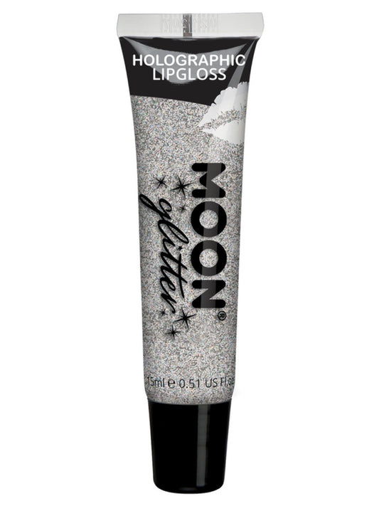 Moon Glitter Holographic Glitter Lipgloss, Silver, Single, 15ml