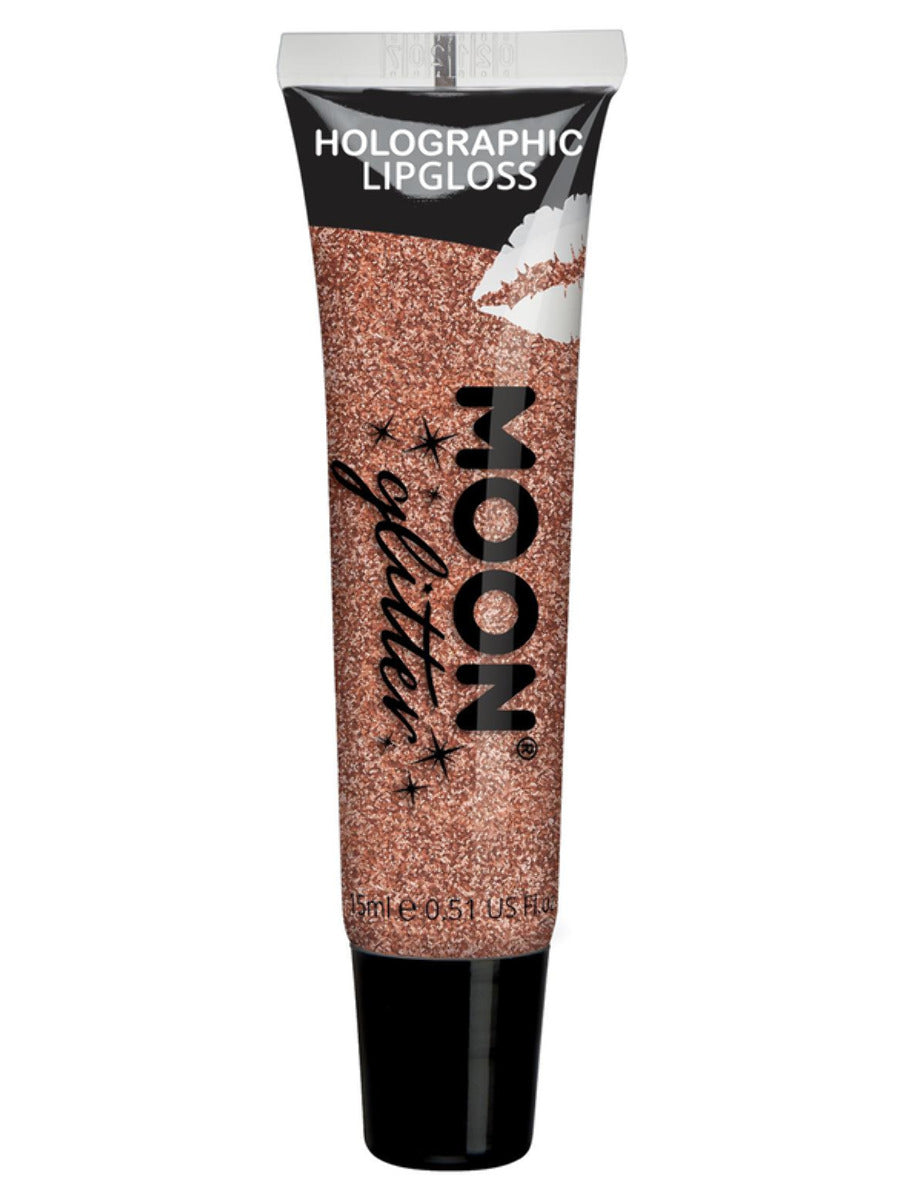 Moon Glitter Holographic Glitter Lipgloss, Rose Gold, Single, 15ml