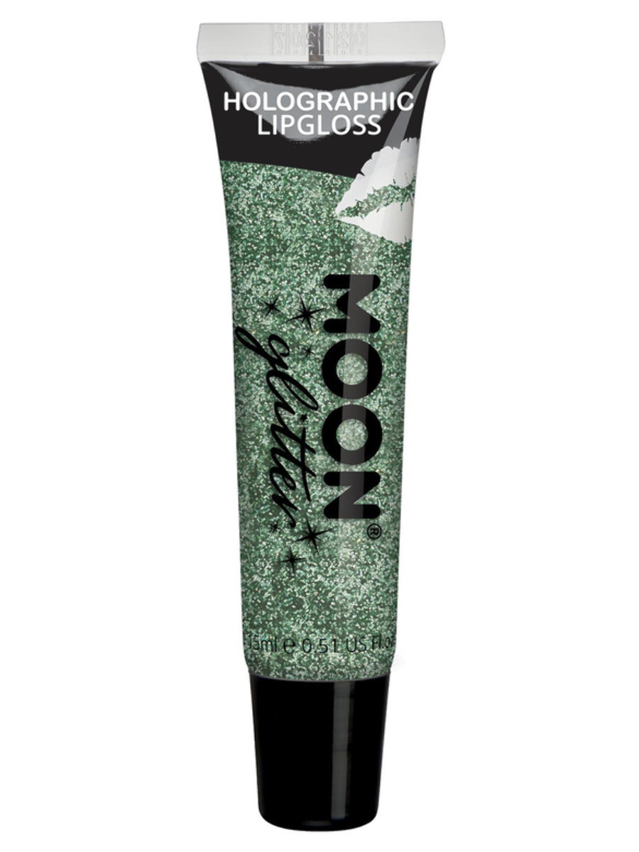 Moon Glitter Holographic Glitter Lipgloss, Green, Single, 15ml